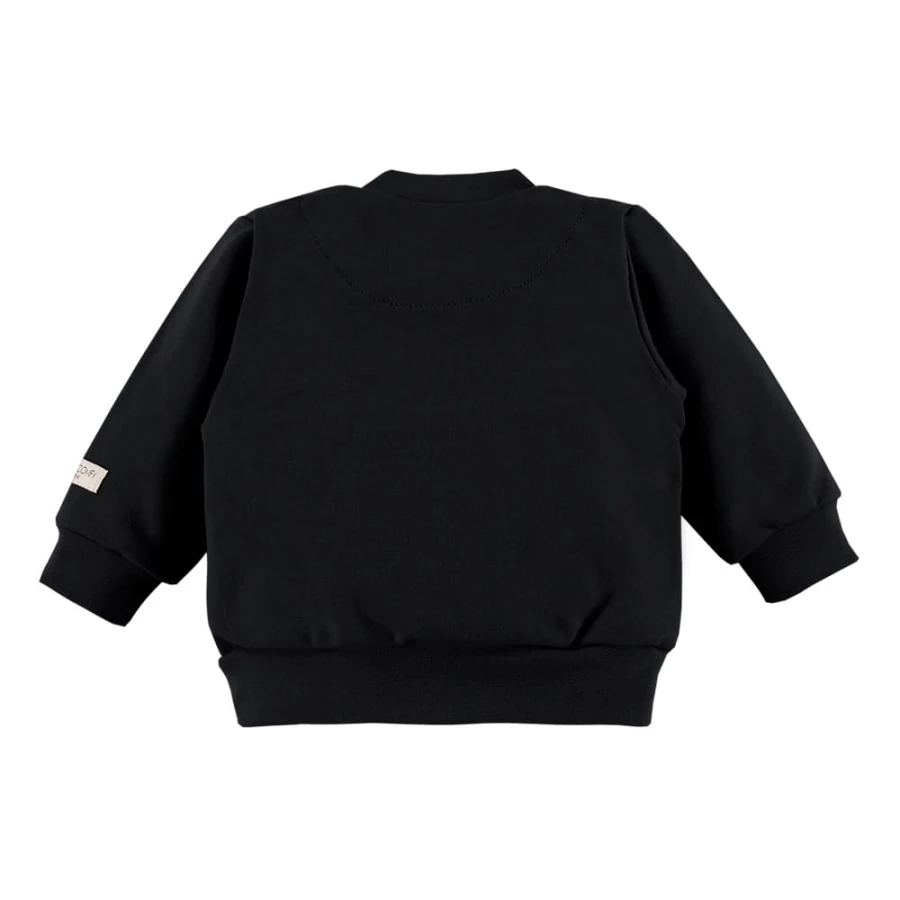 Kinderjacke mit Reißverschluss schwarz