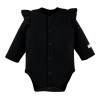 Baby-Body mit Rüsche schwarz