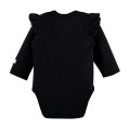Baby-Body mit Rüsche schwarz