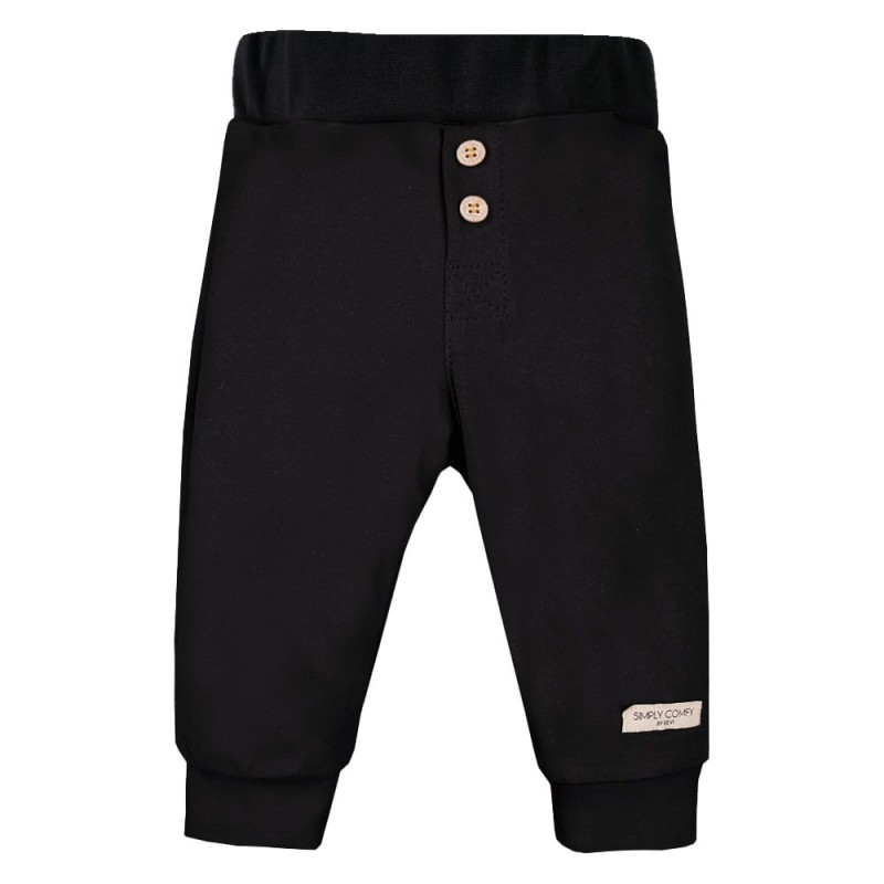 Black children's trousers with buttons