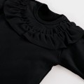 Black bodysuit with ruffles