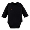 Baby-Wickelbody schwarz gerippt