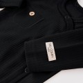 Baby-Wickelbody schwarz gerippt