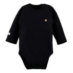 Black Ribbed Baby Bodysuit