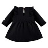 Schwarzes Mädchenkleid mit Rüschen