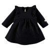 Schwarzes Mädchenkleid mit Rüschen
