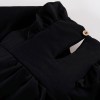 Schwarzes Mädchenkleid mit Rüschen