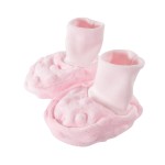 Light pink minky baby booties
