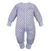 Blauer Baby-Overall ohne Füße mit Herzchen