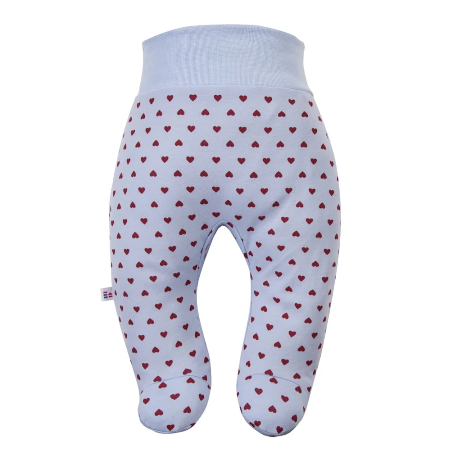 Blauer Baby-Halbstrampler mit Herzchen
