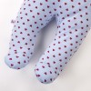 Blauer Baby-Halbstrampler mit Herzchen