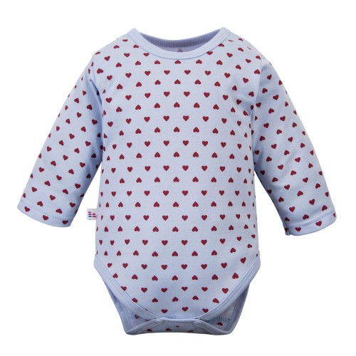 Blauer Kinder-Body mit Herzchen