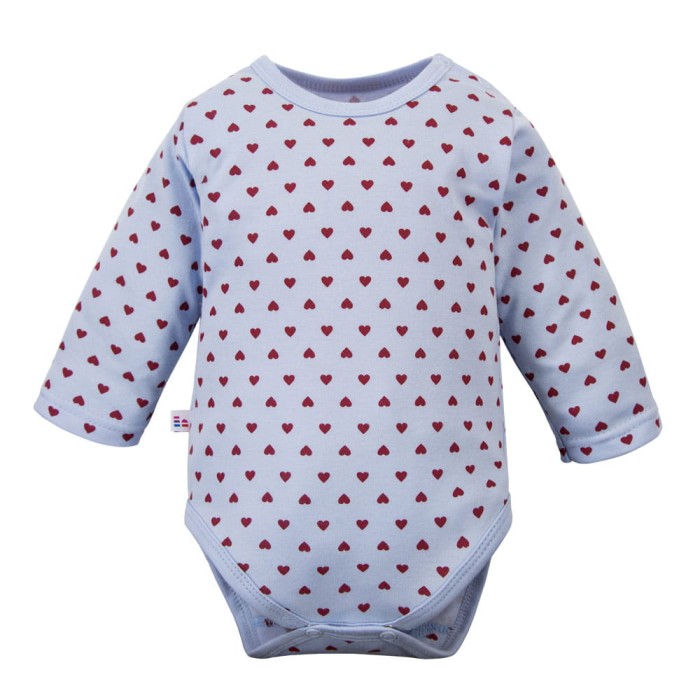 Blauer Kinder-Body mit Herzchen