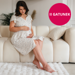 Linda Maternity and Nursing Shirt with Buttons Ecru (1)