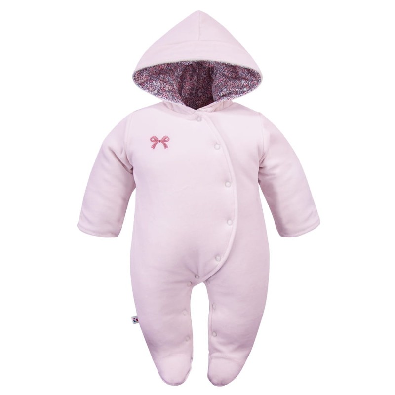 Baby-Overall aus Velours in Rosa
