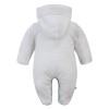 Baby-Overall aus Velours in Weiß mit grünen und blauen Blümchen