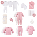 Rosa Baby-Erstausstattung – Komplettes Neugeborenen-Outfit