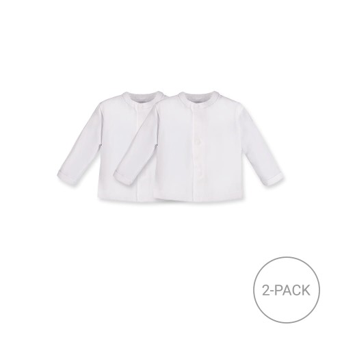2-pack baby wrap shirts white