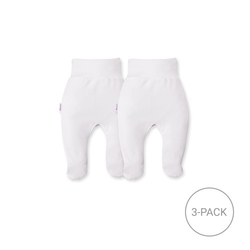 2er-Pack Baby Strampelhose mit Füßchen – weiß
