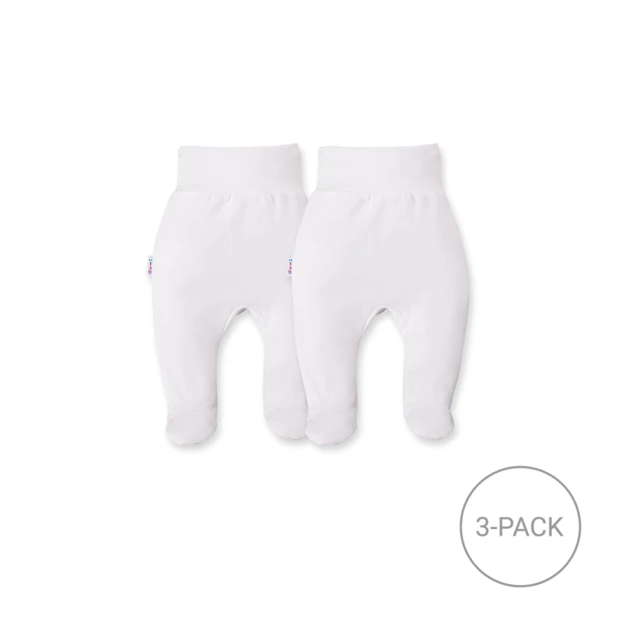 2er-Pack Baby Strampelhose mit Füßchen – weiß