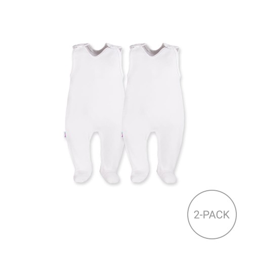 2-pack baby schlafstrampler weiß