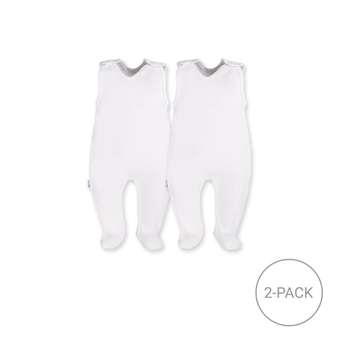 2-pack baby schlafstrampler weiß
