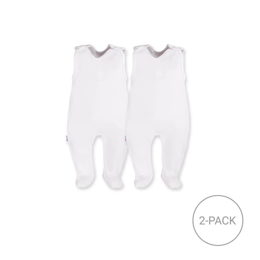 2-pack baby schlafstrampler weiß