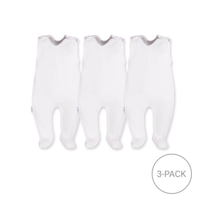 3-pack schlafstrampler weiß