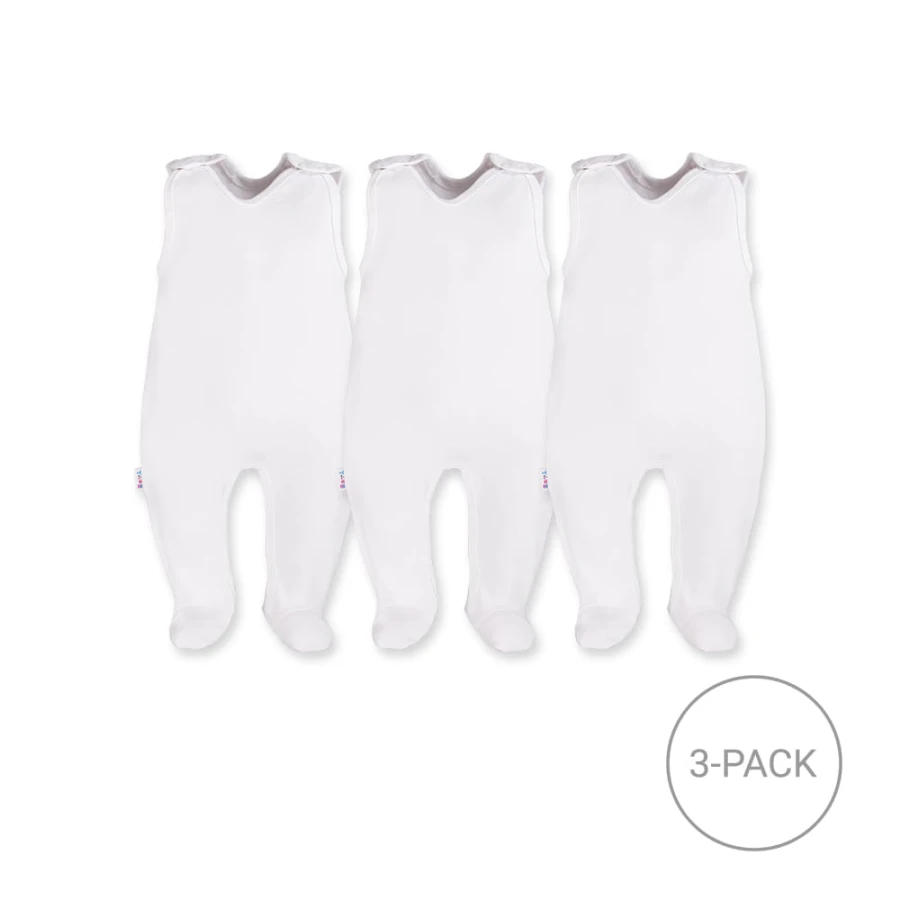 3-pack schlafstrampler weiß
