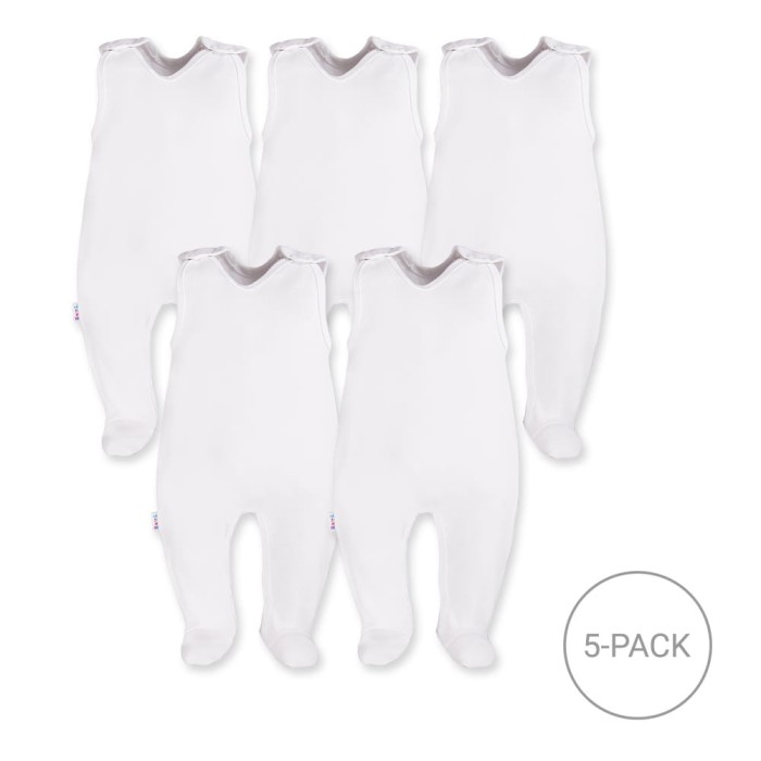 5-pack schlafstrampler weiß