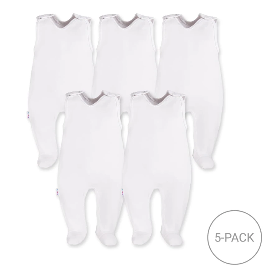 5-pack schlafstrampler weiß