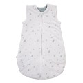 White baby sleeping bag with leaf print