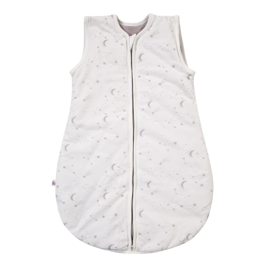 Weißer Baby-Schlafsack in Ecru mit Sternen