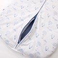 White baby sleeping bag with balloon print