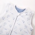 White baby sleeping bag with balloon print
