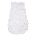 White baby sleeping bag with leaf print
