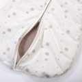 Ecru baby sleeping bag with teddy bear print