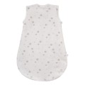 Ecru baby sleeping bag with teddy bear print