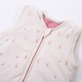 Cream baby sleeping bag with flower print