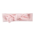 Pink children’s headband with muslin bow