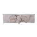 Beige girls’ headband with muslin bow
