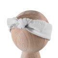 Children’s grey headband with muslin bow