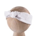 Mädchen-Stirnband weiß mit Musselin-Schleife