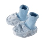Blue minky baby shoes – 0–3 months