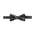 Children’s elegant graphite check bow tie