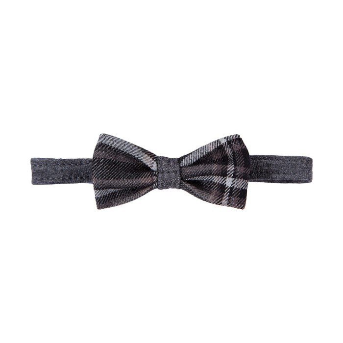 Elegante Kinderfliege in Graphit-Karo
