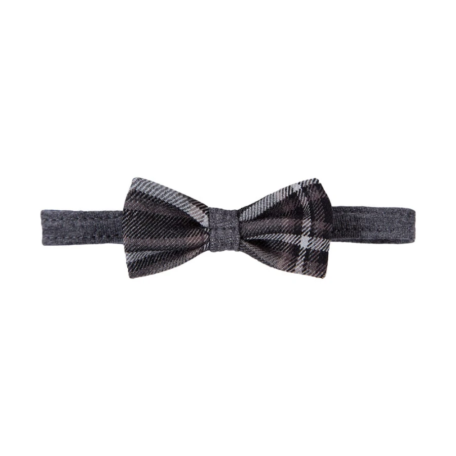 Elegante Kinderfliege in Graphit-Karo