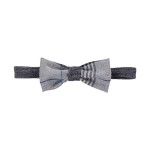 Children’s elegant grey check bow tie