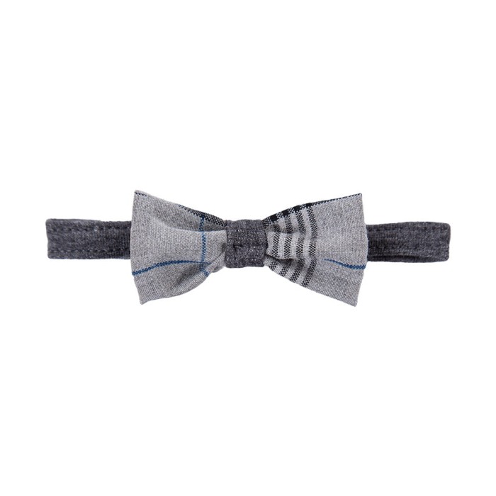 Elegante Kinderfliege in Grau-Karo