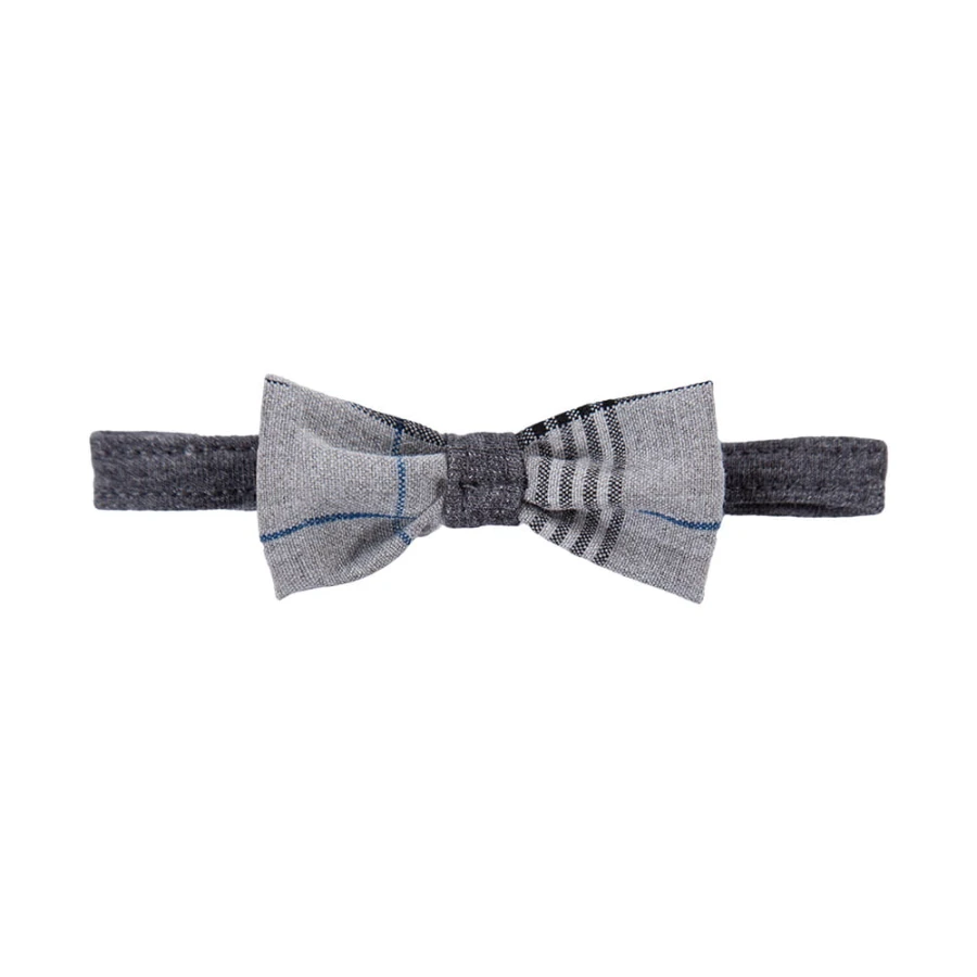 Elegante Kinderfliege in Grau-Karo